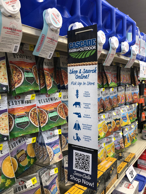 Buy Online, Pick Up in Store shelf talker sign